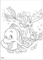 coloring page Ariel, The Little Mermaid